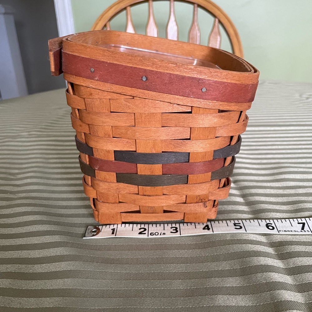 Longaberger Woven Wood Decorative Basket with Plastic Liner - Brown - Picture 4 of 9